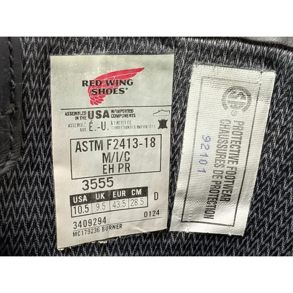 Red Wing 3555 Insulated Waterproof Boots (Non-Metallic Safety Toe) 10.5